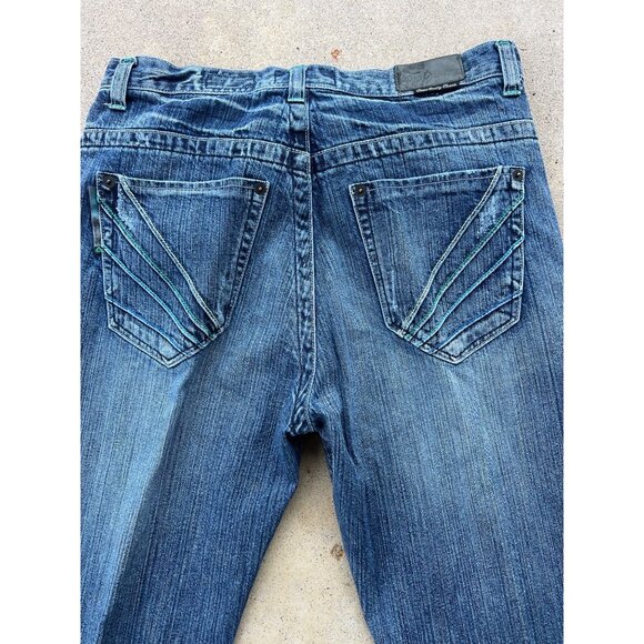 Vintage  Loose Baggy Hip Hop Skater Jeans Mens W34 L32 Blue Denim C3 - Picture 1 of 6